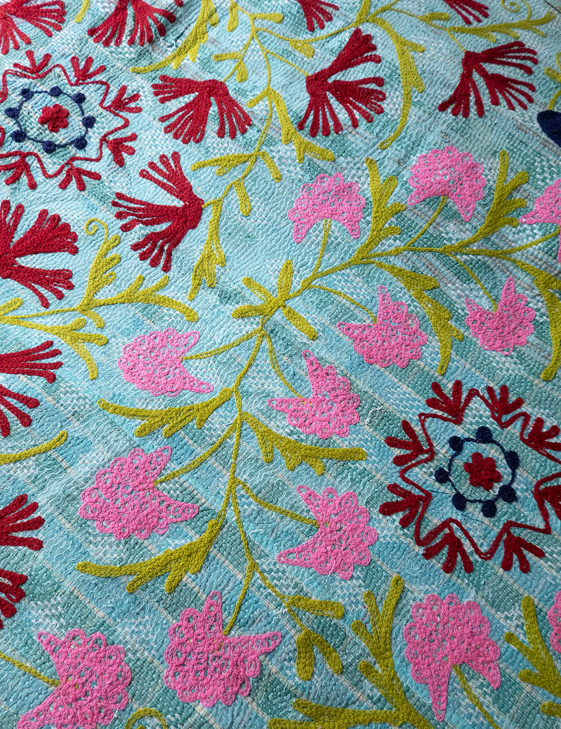 Indisk kantha suzani sengetæppe 39