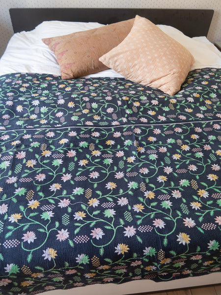Indian Kantha Bedspread - 39