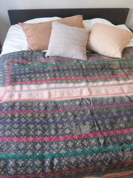 Indian Kantha Bedspread - 41