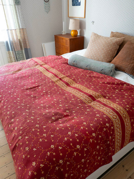Indian kantha bedspread - 430