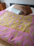 Indian kantha bedspread - 410