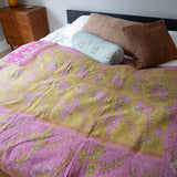 Indian kantha bedspread - 451