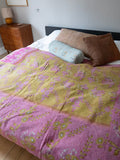 Indian kantha bedspread - 410