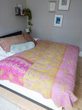 Indian kantha bedspread - 410