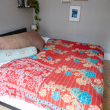 Indian kantha bedspread - 451