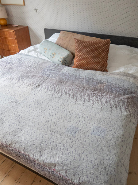 Indian kantha bedspread - 410