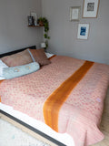 Indian kantha bedspread - 410