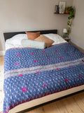 Indian kantha bedspread - 410