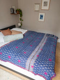 Indian kantha bedspread - 410