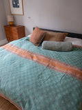 Indian kantha bedspread - 410
