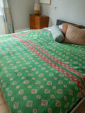 Indian kantha bedspread - 460