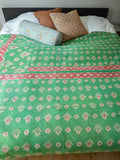 Indian kantha bedspread - 460