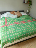 Indian kantha bedspread - 460