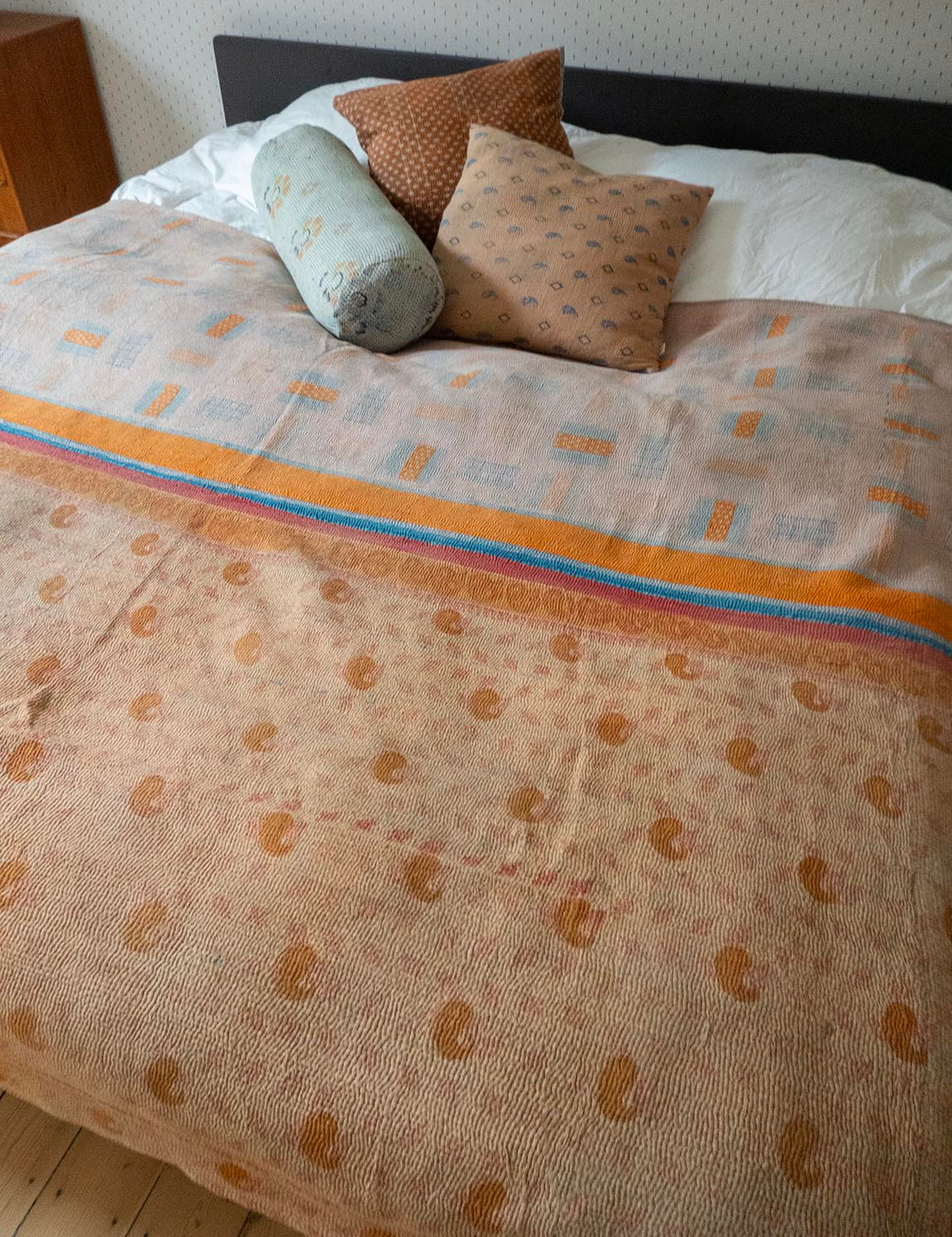 Indian kantha bedspread - 460