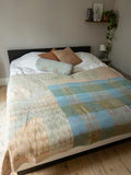 Indian kantha bedspread - 462
