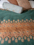 Indian kantha bedspread - 462