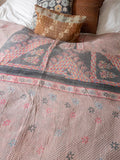 Indian kantha bedspread - 462