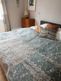 Indian kantha bedspread - 462