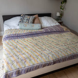 Indian kantha bedspread - 467