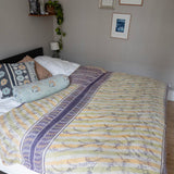 Indian kantha bedspread - 467
