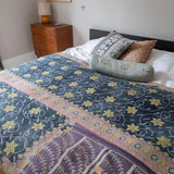 Indian kantha bedspread - 467