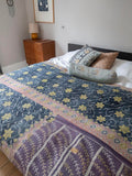 Indian kantha bedspread - 462