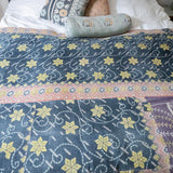 Indian kantha bedspread - 467