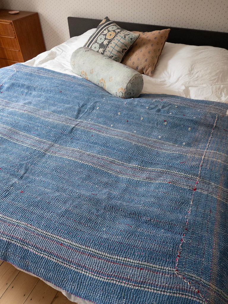 Indian kantha bedspread - 462
