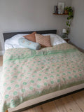 Indian kantha bedspread - 462