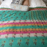 Indian kantha bedspread - 470