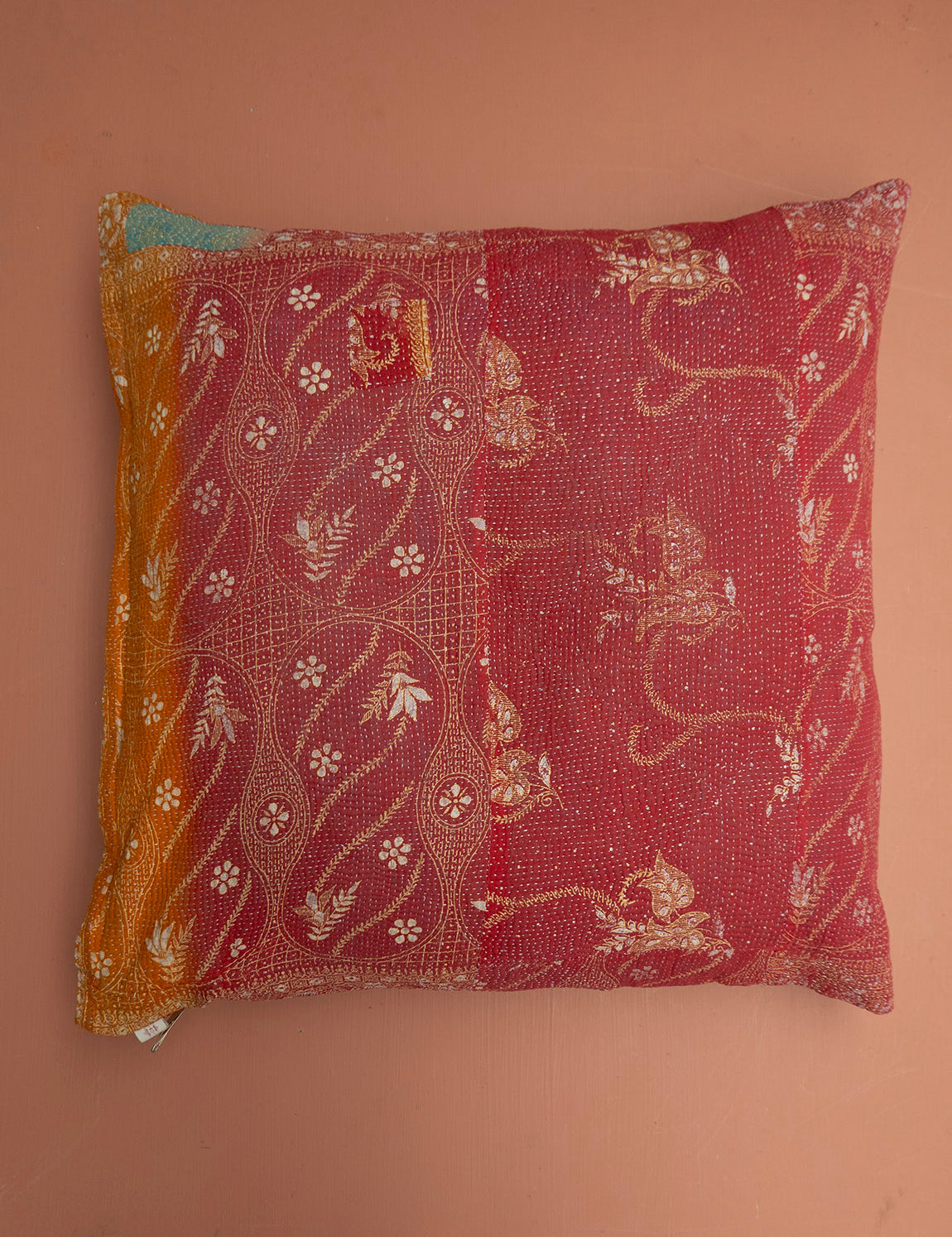 Indian kantha cushion L - 488