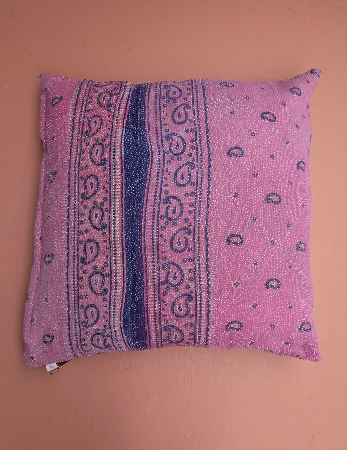 Indian kantha cushion L - 490