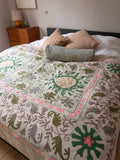 Indisk kantha suzani sengetæppe 50