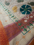 Indisk kantha suzani sengetæppe 53
