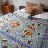 Indisk kantha suzani sengetæppe 54