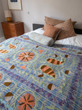 Indisk kantha suzani sengetæppe 54
