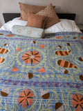 Indisk kantha suzani sengetæppe 54