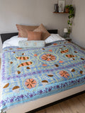 Indisk kantha suzani sengetæppe 54