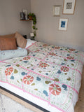 Indisk kantha suzani sengetæppe 56