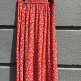 Summer Skirt - 106 Rød m Pink Blomster