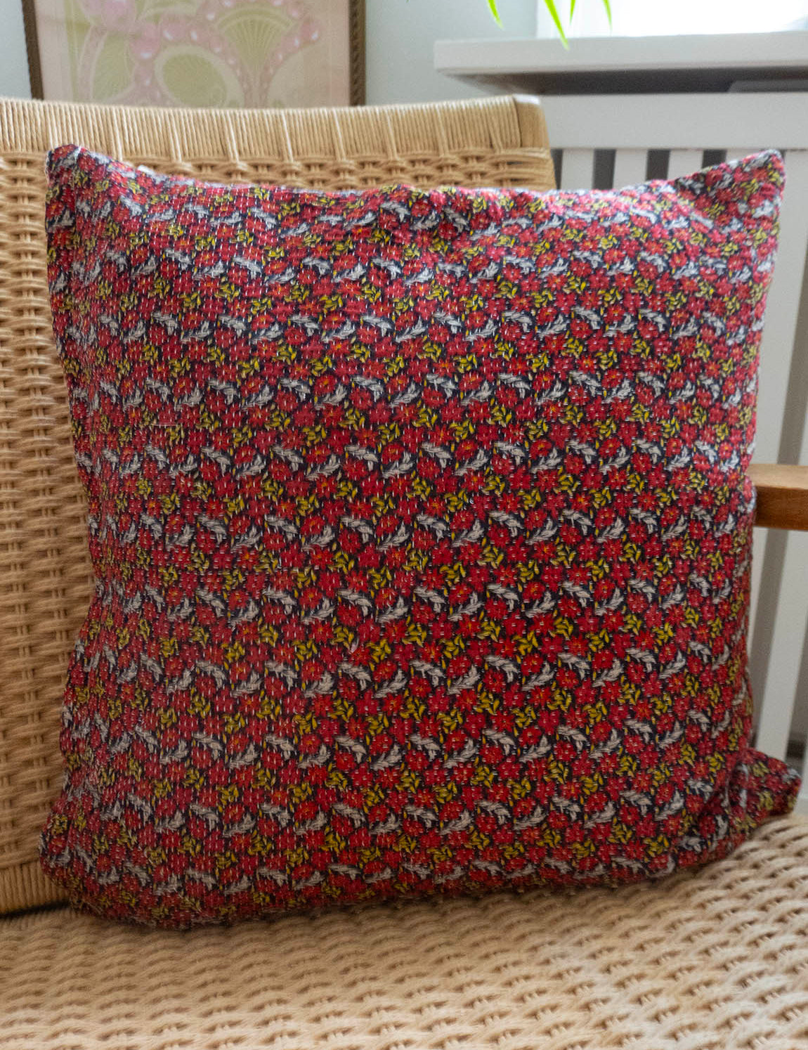 Indian kantha cushion M  - 617