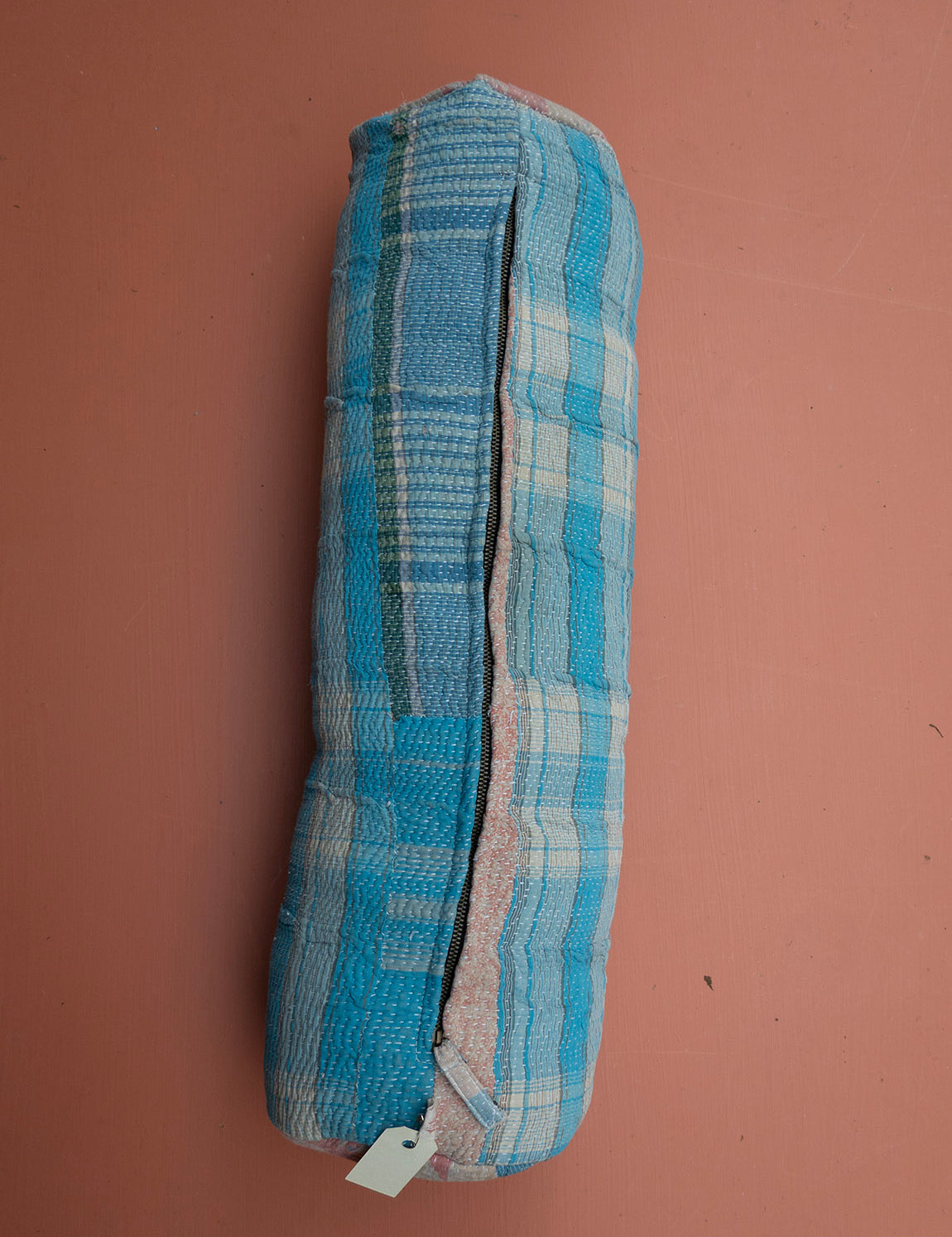 Indian kantha cushion Cylinder - 665