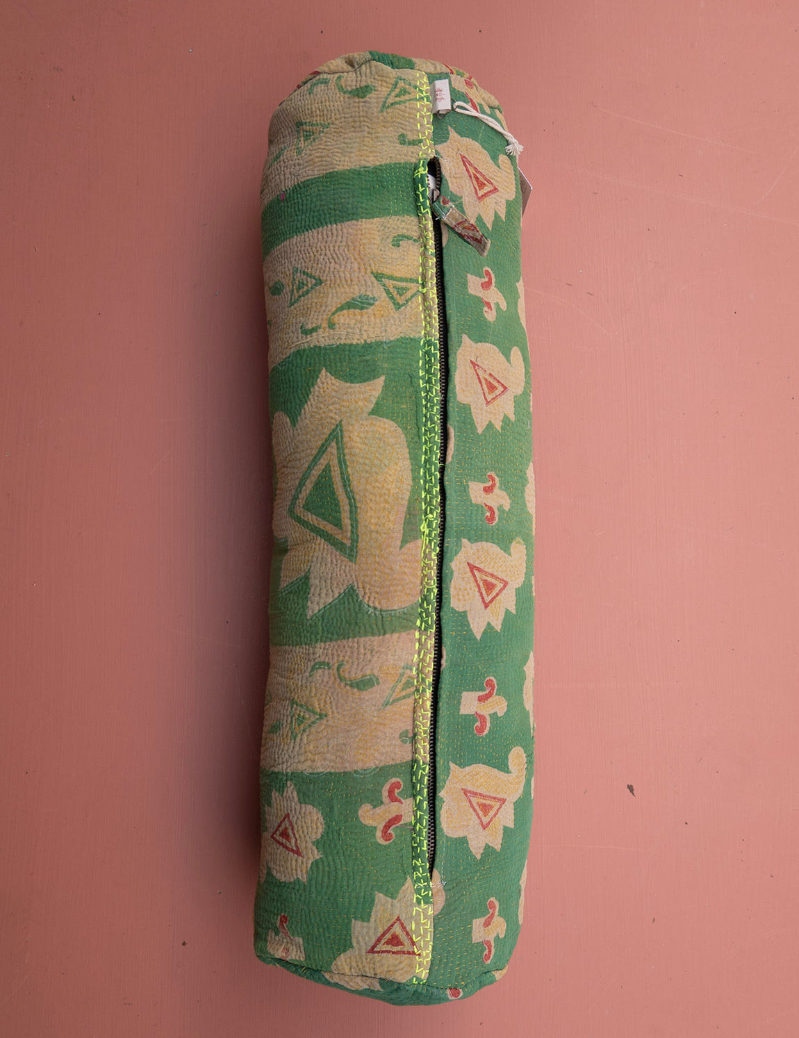 Indian kantha cushion Cylinder - 666