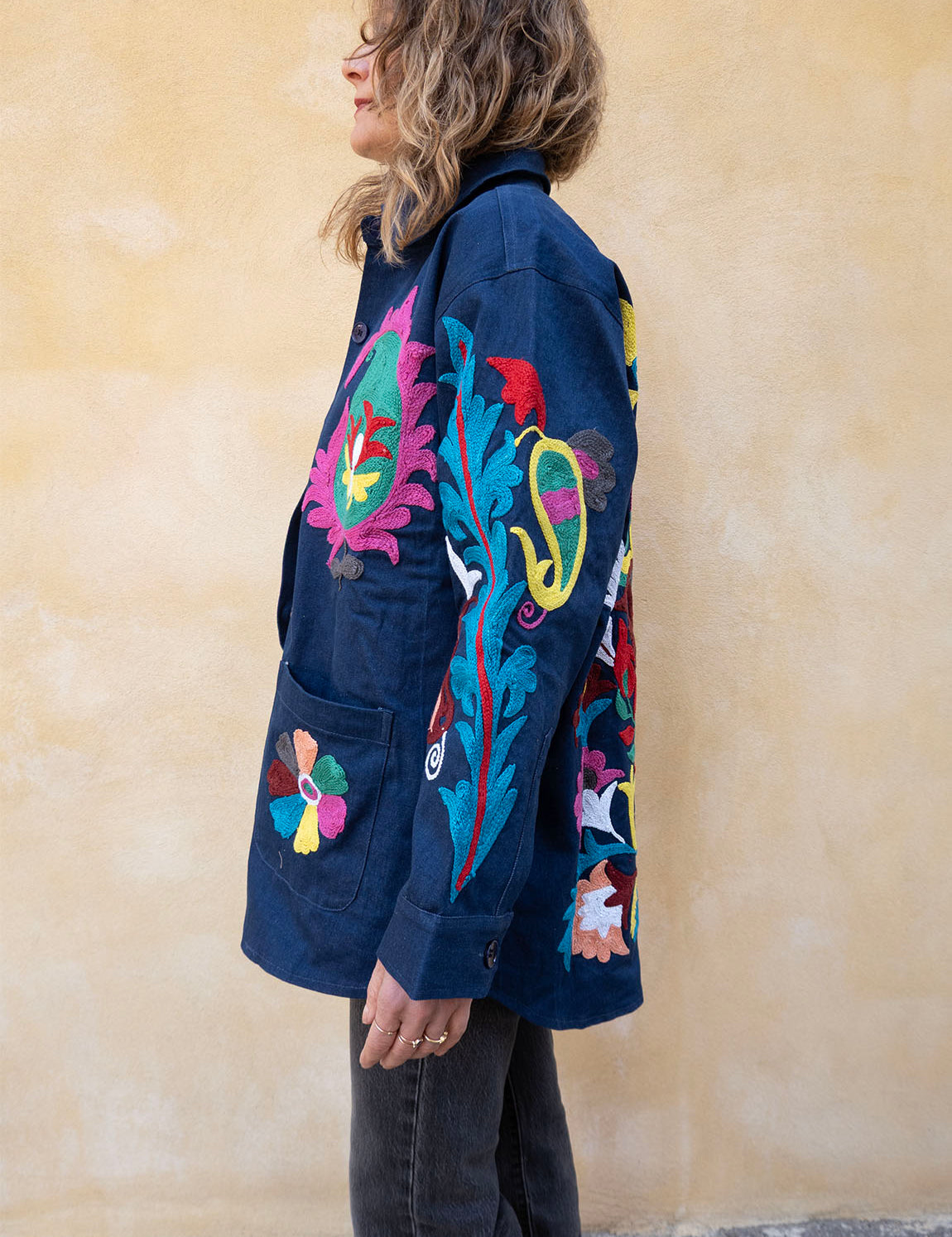 Denim Suzani Jacket - 6