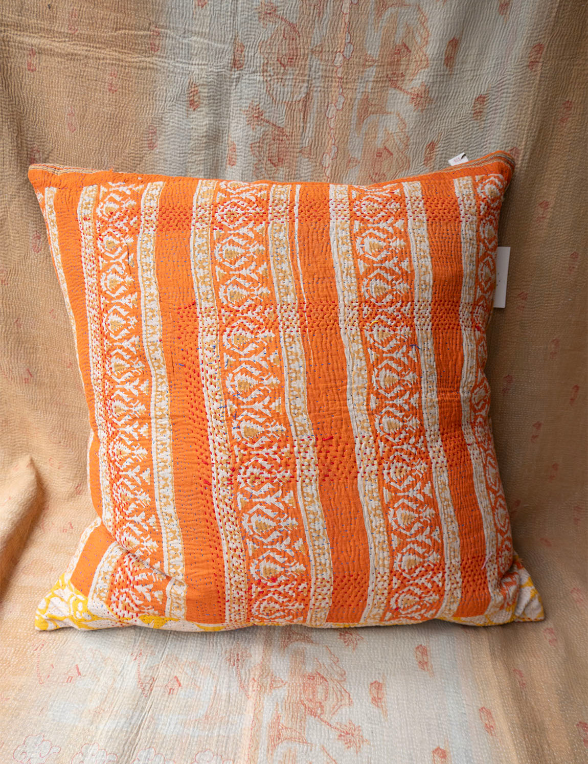 Indian kantha cushion L - 728