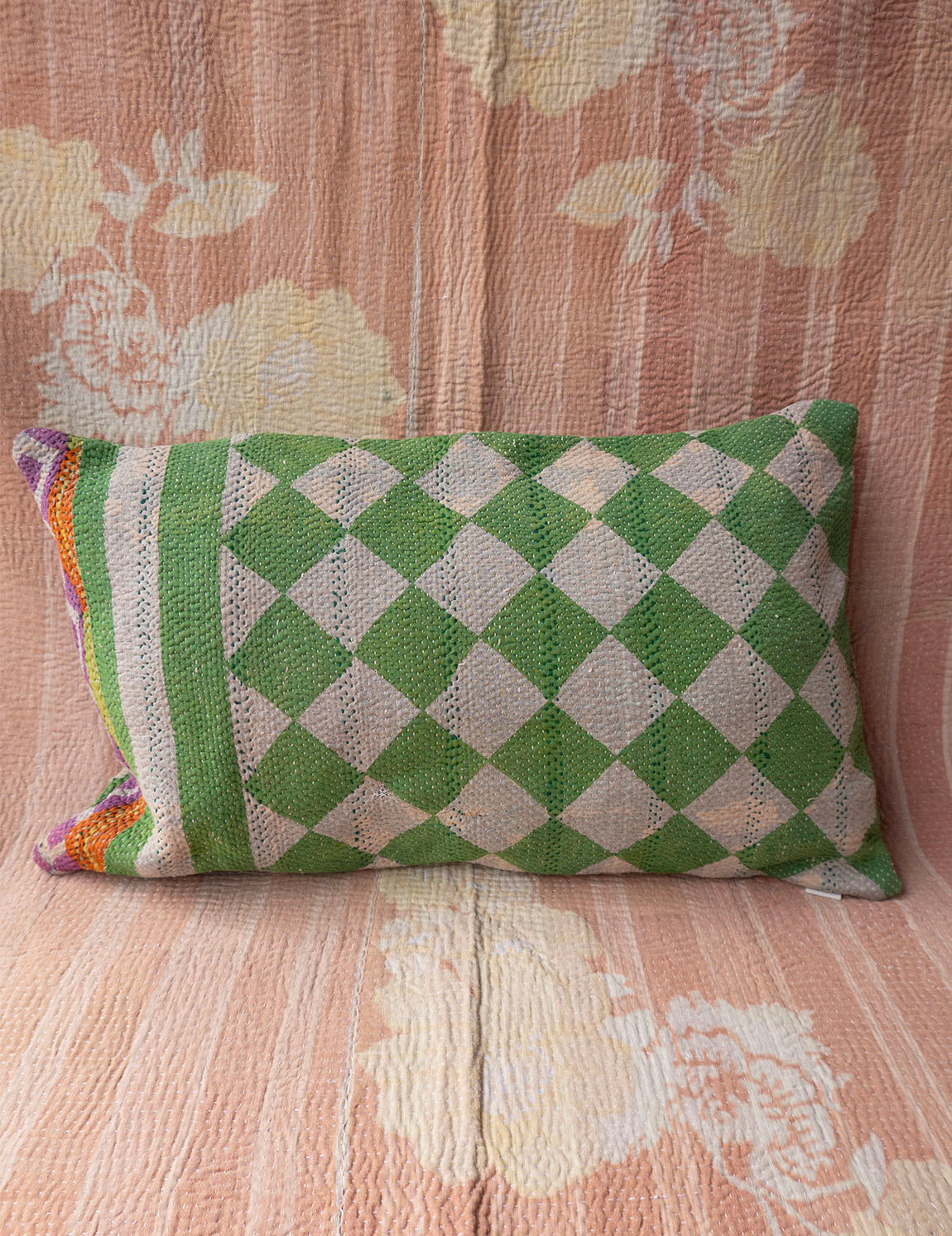 Indian kantha cushion S - 767