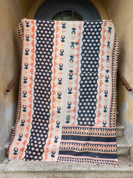 Indisk kantha sengetæppe - 800