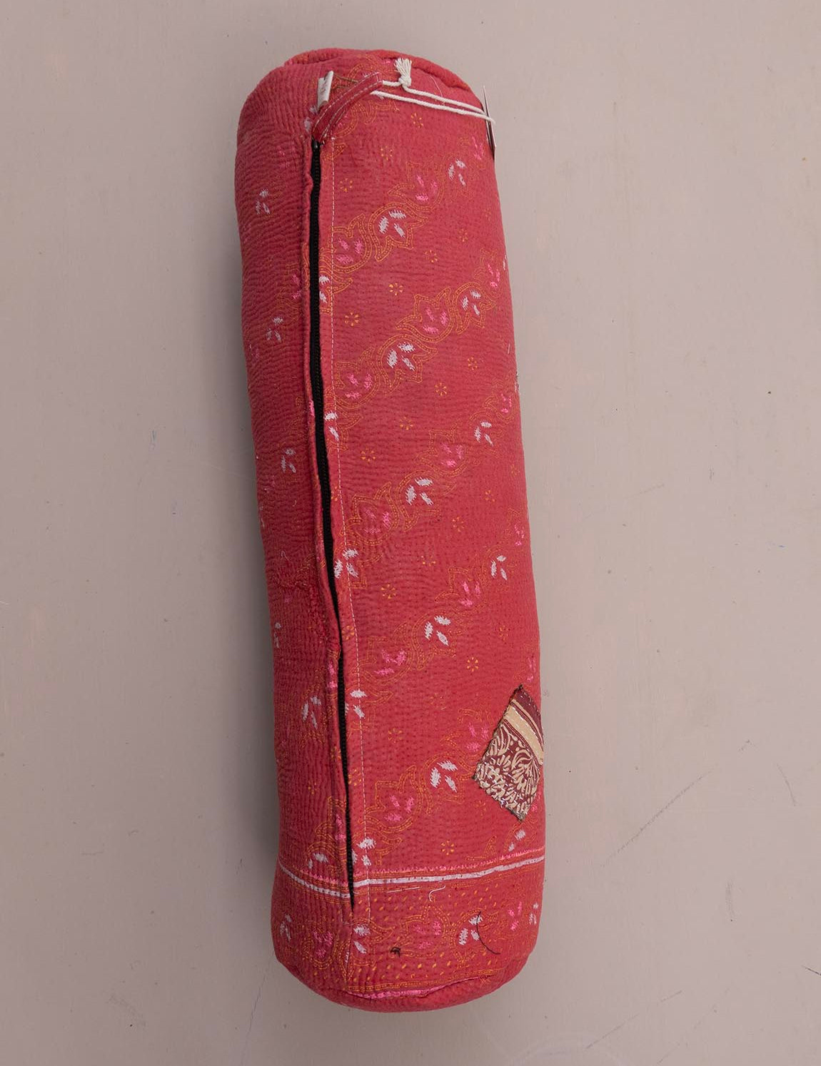 Indian kantha cushion Cylinder - 813