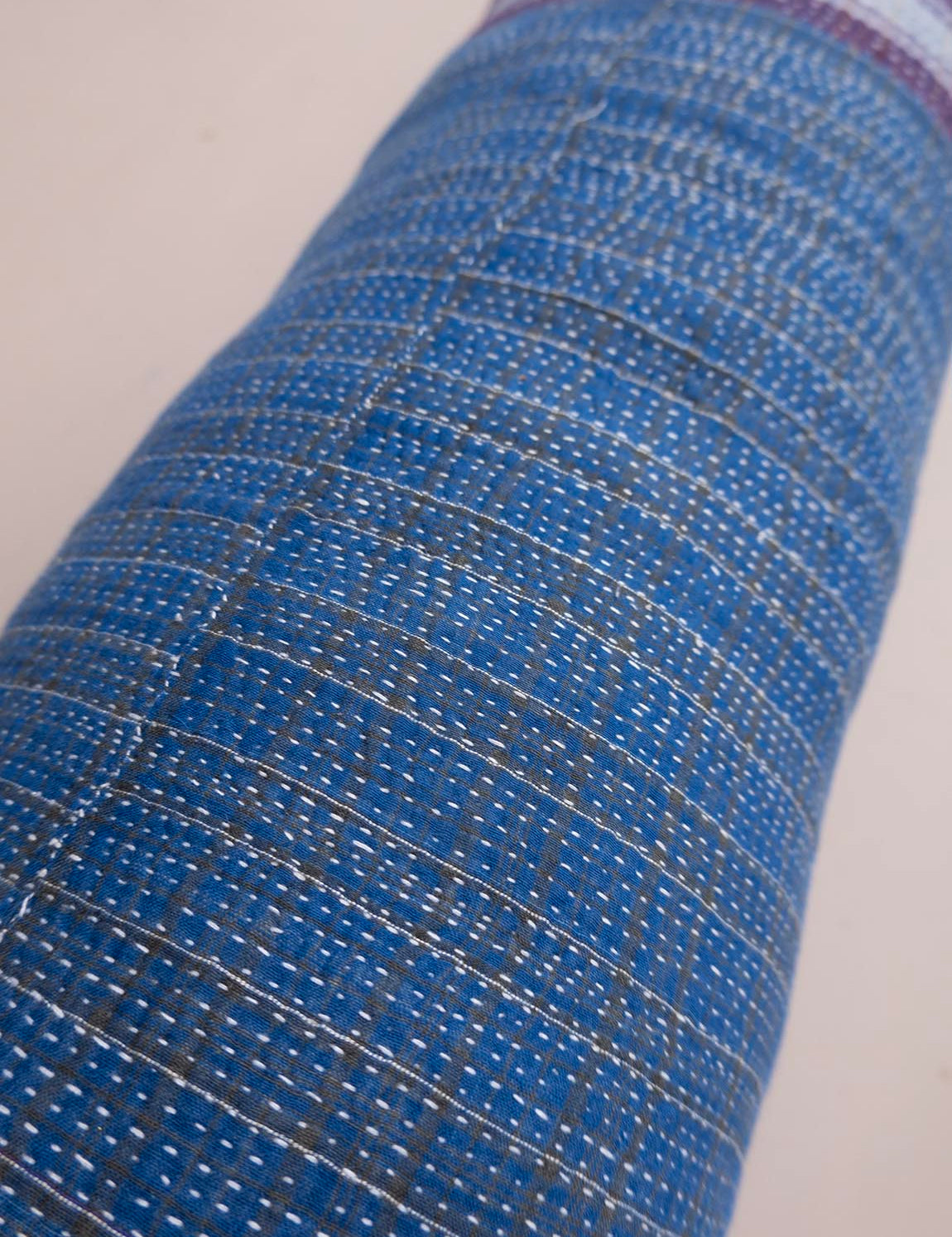 Indian kantha cushion Cylinder - 814