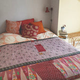 Indian kantha bedspread - 814